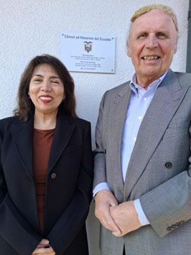 Honorarkonsulin Quezada und der Vereinsvorsitzende Manfred Leyendecker